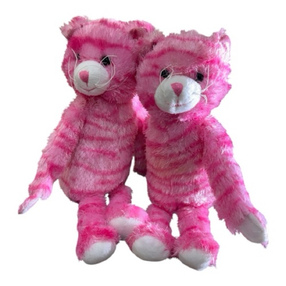 Valentine’s Pink Hugging Cat Plush Pair – Adorable Gift Set | New